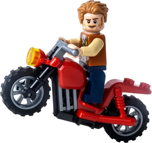 Miniatura 3 de LEGO Jurassic World: Owen Grady Minifigura con motocicleta - A partir de 6 años (1 unidad)