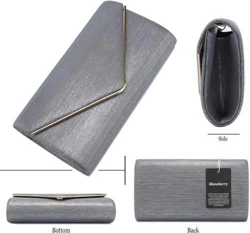 Miniatura 11 de Bolso de noche para mujer, bolso de fiesta brillante para mujer, bolso de fiesta de boda