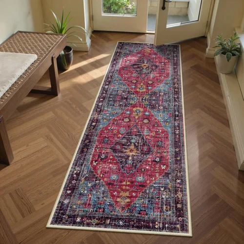 Miniatura 80 de Lahome Alfombra tribal bohemia de 2 x 3 pies, alfombra verde pequeña para entrada, suave, antideslizante, lavable, alfombra de baño bohemia de pelo