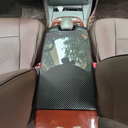 Miniatura 2 de para Mercedes-Benz Clase S W221 W222 S400 S450 S500 S550 S560 S600 Cubierta Protectora de Caja de Consola de Palanca de Cambios Interior de Coche