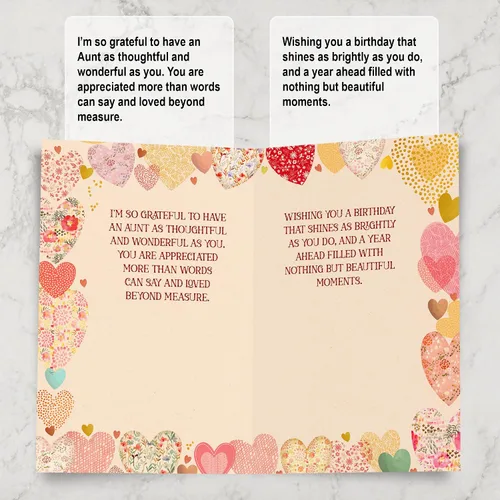 Miniatura 2 de Prime Greetings Tarjeta de cumpleaños para tía, hecha en Estados Unidos, tarjeta gruesa con sobre de primera calidad empaquetada en un correo