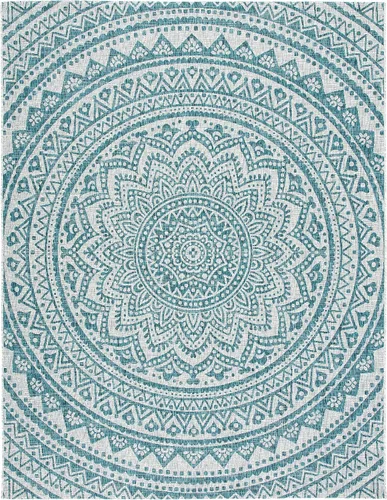 Miniatura 90 de SAFAVIEH Alfombra lavable para exteriores, colección Courtyard - Pasillo de 2.3 x 8 pies, color beige claro y marrón claro, no desprende pelusa