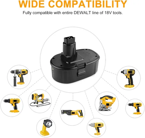 Miniatura 4 de ANTRobut Reemplazo de litio de 6,5 Ah para batería Dewalt de 18 V compatible con batería Dewalt de 18 V DC9096 DC9098 DC9099 DW9095 DW9096 DW9098