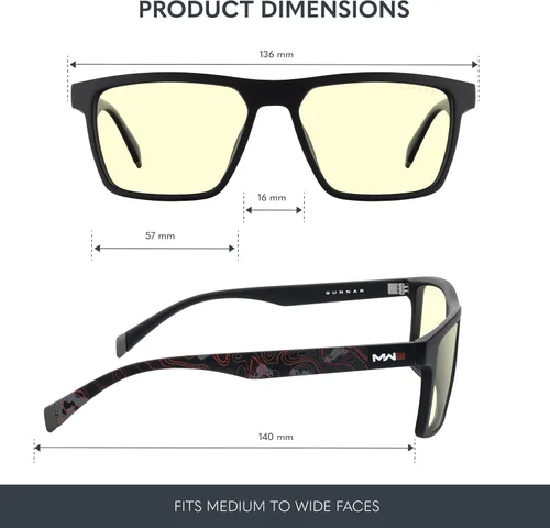 Miniatura 2 de Gunnar Lentes oficiales de Call of Duty para videojuegos, bloqueo de luz azul para juegos y computadora con tecnología patentada de lentes