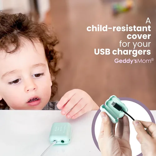 Miniatura 7 de Funda de cargador USB a prueba de bebés – Caja de punta de cable resistente a los niños para cables de carga USB estándar
