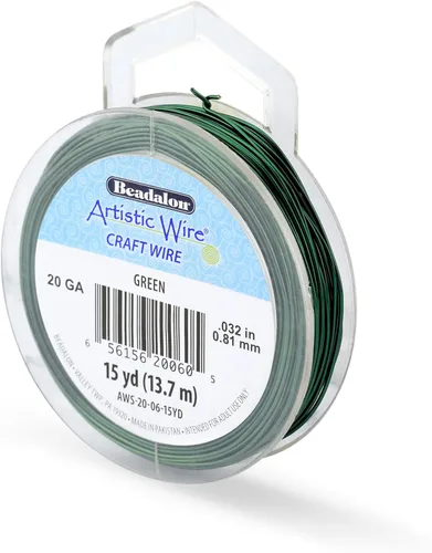 Miniatura 53 de Artistic Wire, alambre para manualidades de calibre 22 bañado en plata, resistente a las manchas, color cobre, blanco, 9,1 m