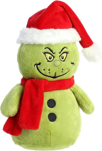 Miniatura 2 de Aurora® Figura de Dr. Seuss™ Muñeco de Nieve Grinch de Peluche - Juguete de Peluche con Licencia Oficial para Juego Imaginativo - Perfecto