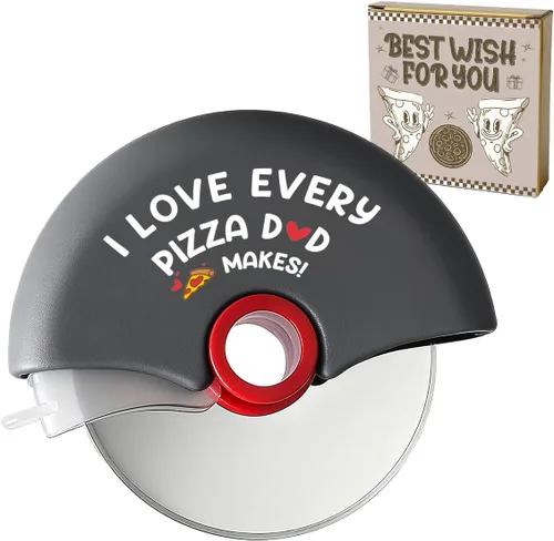 Rueda cortadora de pizza con cubierta, accesorios para cortar pizza con cubierta protectora de hoja de acero inoxidable, cortador en caja en