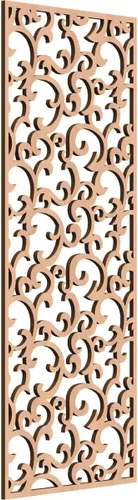 Miniatura 185 de Wheatland Paneles de pared decorativos de madera con calado, 9 3/8 pulgadas de ancho x 24 3/8 pulgadas de alto x 1/4 de alto, nogal