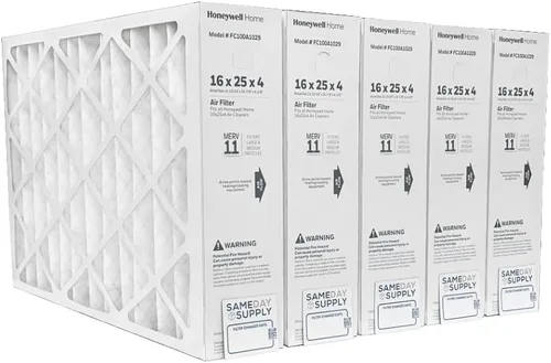 Miniatura 6 de Honeywell FC100A1029 (2 Pack) - 16" x 25" x 4" Filtro de aire plisado MERV 11 con recordatorio de cambio de filtro de suministro para el mismo día