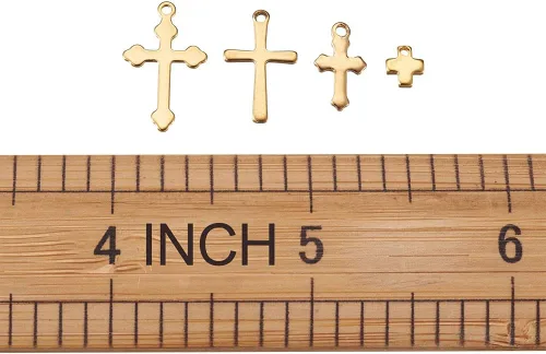 Miniatura 5 de Colgantes de cruz para hacer joyas, Plata esterlina Ante sintético, Acero inoxidable