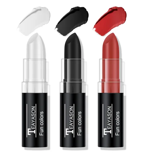 Miniatura 11 de 2 unidades de pintura roja para rostro y cuerpo, fácil de mezclar, para béisbol, fútbol, Halloween, disfraz de vampiro, bromista y payaso, crema