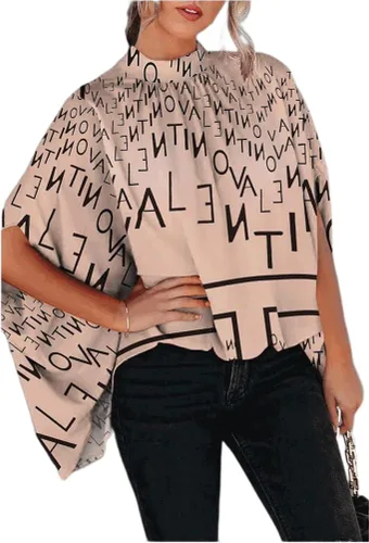 Melliflo Blusas de gasa con cuello alto falso para mujer, holgadas, media manga, plisadas, delanteras, de gasa, camisas de verano de gran tamaño