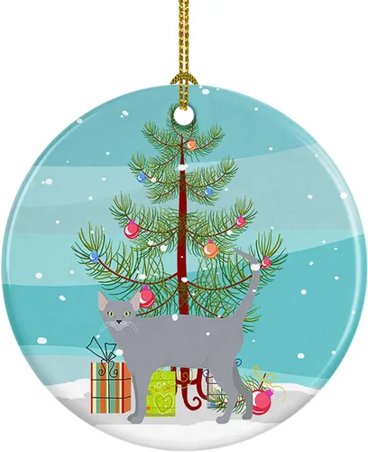 Miniatura 89 de Caroline's Treasures Adorno de cerámica con texto en inglés "Merry Christmas" para colgar en el árbol de Navidad, decoración para el hogar, Navidad