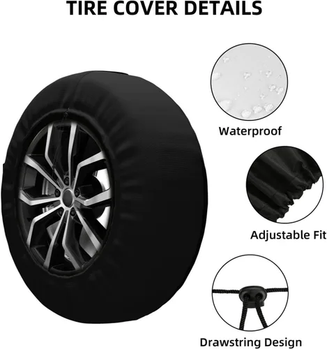 Miniatura 7 de Sea Turtle - Cubierta de neumático de repuesto impermeable UV para remolque, RV, SUV y muchos vehículos, 14 pulgadas