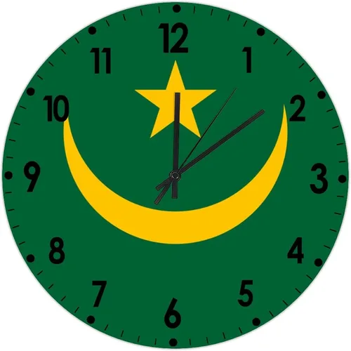 Miniatura 339 de Cheyan Reloj de pared con bandera de Canadá de 12 pulgadas, silencioso, sin tictac, de PVC, funciona con pilas, reloj redondo decorativo, regalo