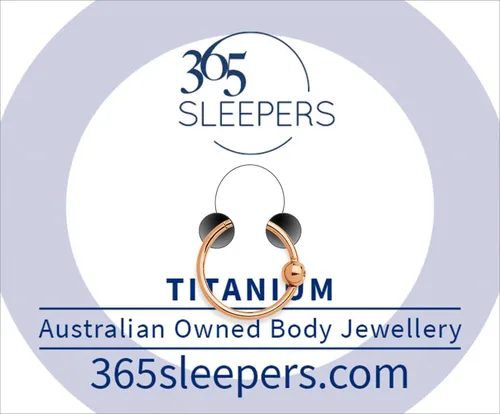 Miniatura 14 de 365 Sleepers Anillo de titanio de 18G de 0.236 a 0.394 pulgadas, con bisagras, segmento BCR, hélice, tragus, septum, nariz, labio, arete de aro