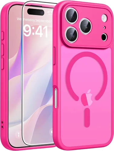 Miniatura 75 de FNTCASE Funda para iPhone 13 Pro: Fundas magnéticas translúcidas mate delgadas con protector de pantalla de vidrio templado