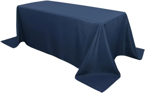 Miniatura 35 de Your Chair Covers - Mantel rectangular de poliéster de 90 x 132 pulgadas, color morado, mantel de boda sin costuras de alta calidad para mesas