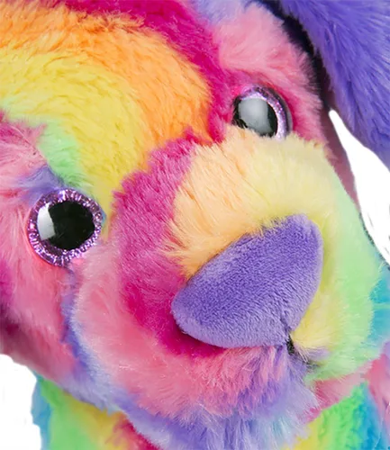 Miniatura 3 de Cuddly Soft 16 inch Rainbow Stripe de peluche perro... We Stuff 'Em... YOU LOVE' Em.