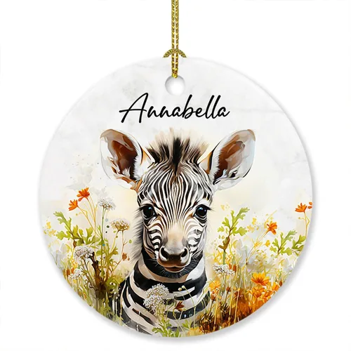 Miniatura 24 de Adorno de elefante de Navidad 2025, lindo adorno de elefante personalizado para árbol de Navidad, adornos de elefantes florales para bebés, regalos