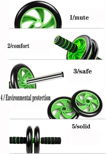 Miniatura 6 de Dos ruedas tipo rebote automático rueda abdominal movimiento abdominal rueda núcleo fuerza entrenamiento equipo de fitness y ejercicio abdominal
