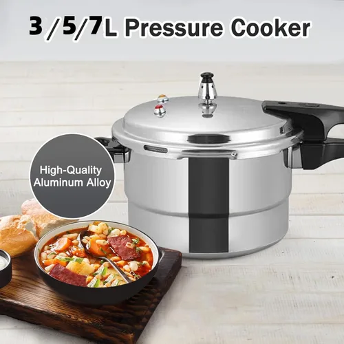 Miniatura 4 de Olla a presión, ollas a presión antiadherentes con capa al vapor de aleación de aluminio superabrasivo de gas superabrasivo y cocina de inducción
