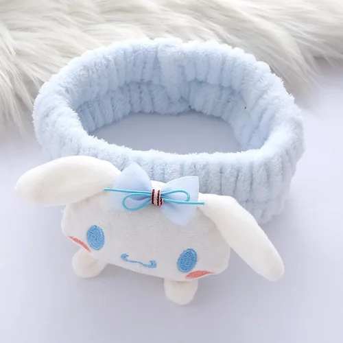 Miniatura 6 de Diadema Kawaii Spa para lavar la cara, maquillaje, fiesta, diadema azul suave para mujeres y niñas