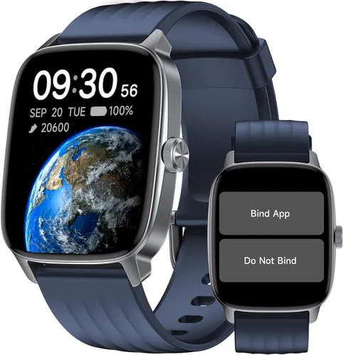 DAVIKO Reloj podómetro, apto para personas mayores, no requiere aplicación/teléfono, reloj de seguimiento de fitness impermeable con contador de Azul