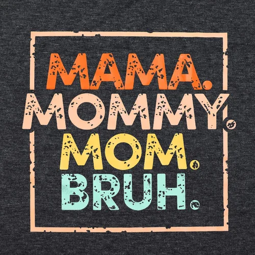 Miniatura 3 de Camisetas para mamá para mujer, camiseta de mamá mamá Bruh, divertida camiseta para mamá y vida, para el día de la madre, camiseta casual de regalo
