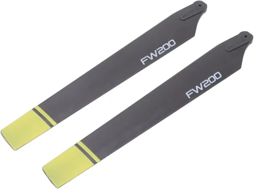 Miniatura 7 de Cuchilla de hélice de repuesto para helicóptero RC para modelo FW200, amarillo, diseño de poco ruido