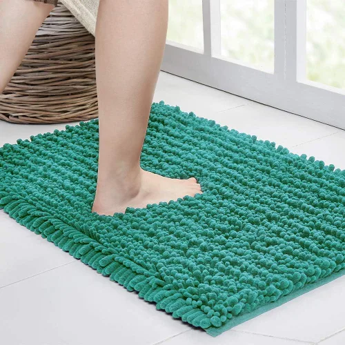 Miniatura 93 de Walensee Alfombra de baño antideslizante (24x17 pulgadas, rosa polvoriento) absorbente de agua, súper suave, lanuda de felpilla, lavable a máquina