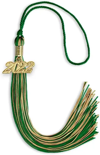 Miniatura 286 de Endea Graduation - Borla de doble color mixto con fecha dorada (negro/dorado antiguo, 2021)