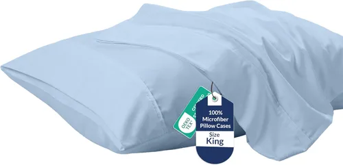 Miniatura 26 de Royale Linens Juego de 2 fundas de almohada Queen – Fundas de almohada de cama – 20 x 30 pulgadas – Fundas de almohada negras – 1800 microfibra