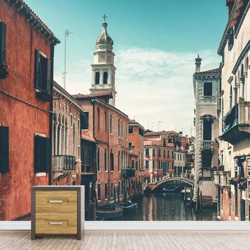 Miniatura 3 de wall26 Adhesivo mural removible para pared, puente del canal de Venecia, Italia, arquitectura, paisaje, fotografía, realismo, bohemio, paisaje