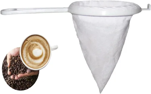 Miniatura 5 de Paquete de 2 filtros de tela de franela Colador De Cafe, reutilizables, sostenibles y fáciles de usar para una experiencia de café rico y suave