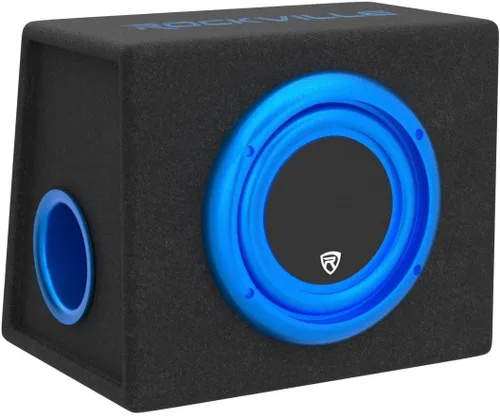 Miniatura 4 de Rockville RVB10.1A Subwoofer activo para automóvil de 10 pulgadas y 500 W con gabinete, amplificador de clase AB integrado, refuerzo de graves
