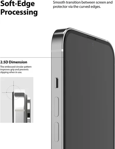 Miniatura 5 de Ringke Protector de pantalla de vidrio de cubierta completa compatible con iPhone 13 Pro Max, antiarañazos, compatible con fundas, cobertura