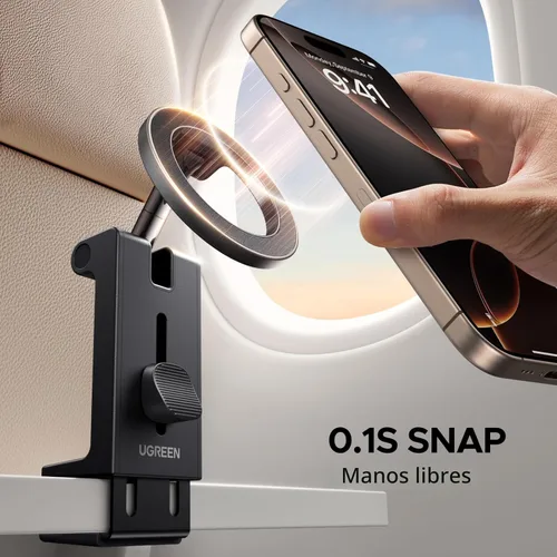 Miniatura 2 de UGREEN Magsafe Air Plane Travel Essentials - Soporte magnético para teléfono compatible con iPhone 17 Air 16 15 14 Plus 13 12 Pro Max Mini Magsafe