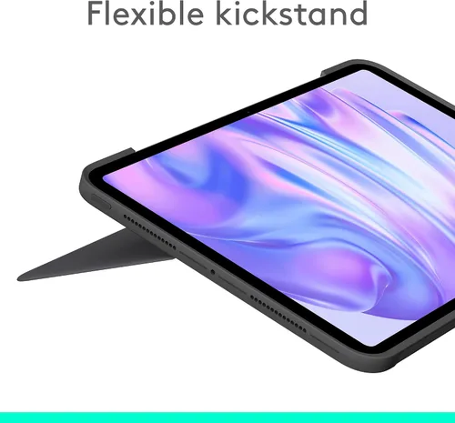 Miniatura 3 de Logitech Combo Touch iPad Pro 11 pulgadas (M4) Funda con teclado retroiluminado desmontable, soporte de pie, modo multiuso, conector inteligente