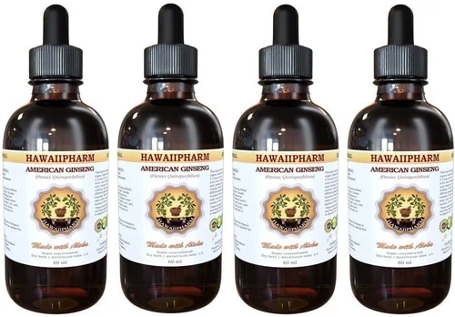 Miniatura 5 de Hawaii Pharm Extracto líquido de ginseng americano, ginseng (Panax Quinquefolius) Suplemento de tintura de raíz seca, 2 x 2 onzas