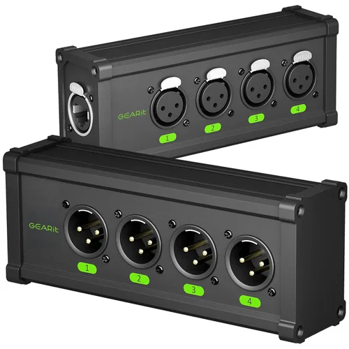 Miniatura 8 de GEARit Serpiente de 4 canales (cable de derivación de 2 pies) 3 pines XLR/DMX/AES-EBU a Ethercon RJ45 Cat5/Cat6 Ethernet Extensor para escenario