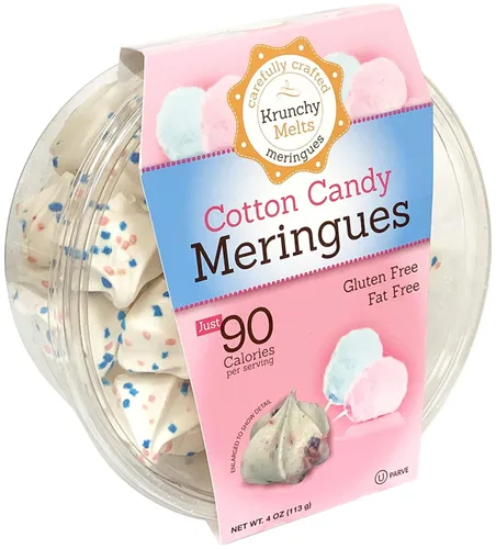 Miniatura 30 de Krunchy Melts Galletas originales de merengue Sabor vainilla de Halloween Solo 90 calorías por porción Sin grasa, sin gluten, sin lácteos
