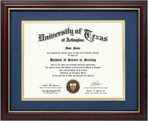 Miniatura 17 de GraduationMall Marco de diploma de certificado de 8.5 x 11, madera maciza y vidrio templado, acabado negro con ribete dorado