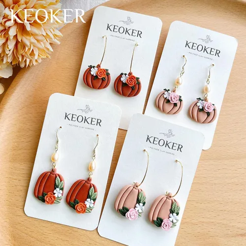 Miniatura 6 de Keoker Cortadores de arcilla polimérica para otoño, cortadores de arcilla de bellota para hacer aretes, cortadores de aretes de arcilla de otoño