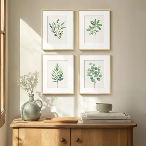 Miniatura 8 de Arte de pared botánico enmarcado en blanco y negro para baño, ilustraciones de plantas florales de granja para paredes de baño, 4 piezas
