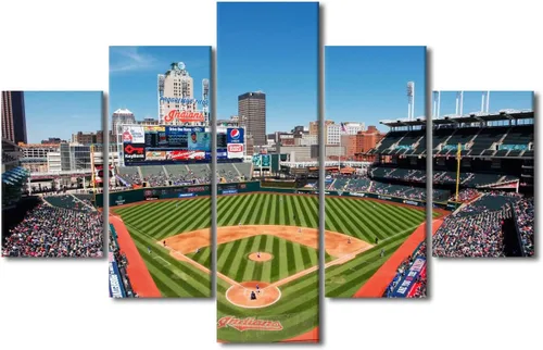 Miniatura 33 de Arte para pared, lienzo para estadio deportivo, arte para pared, diseño de campo de Wrigley en Chicago, pinturas de Chicago, impresiones sobre
