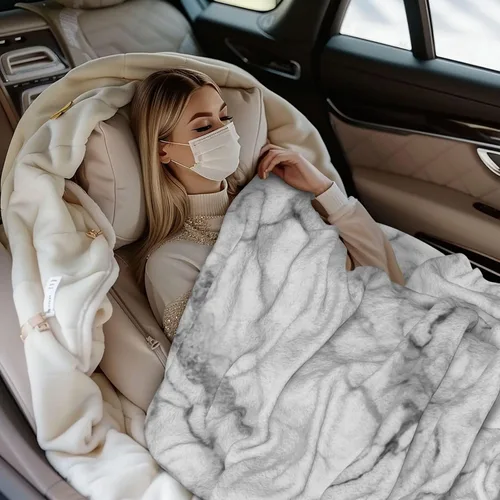 Miniatura 7 de Manta de forro polar con signo de la paz de los hippies ultra suave y acogedora manta decorativa de franela para el hogar, cama, sofá, silla