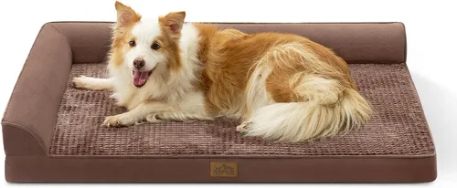 Miniatura 9 de COZY KISS Cama ortopédica para perros de tamaño mediano y pequeño, cama de jaula para perros, cama en forma de L con parte inferior antideslizante