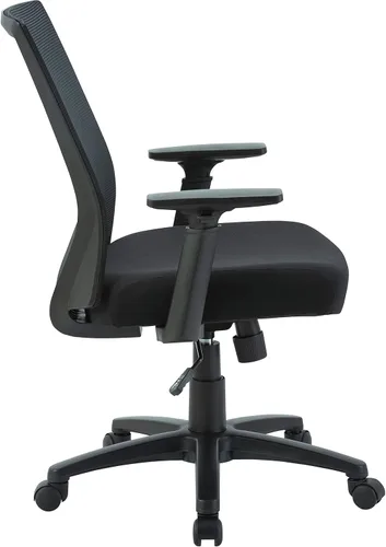 Miniatura 4 de Lorell Silla de trabajo de malla con respaldo medio, color negro